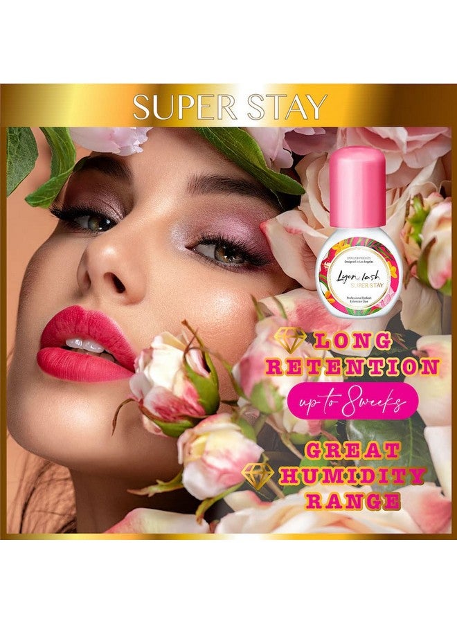 Super Stay 5Ml Eyelash Extension Performance Glue 0.5 Sec Dry Time Up To 8 Weeks Retention Black Adhesive Supplies For Professional Use