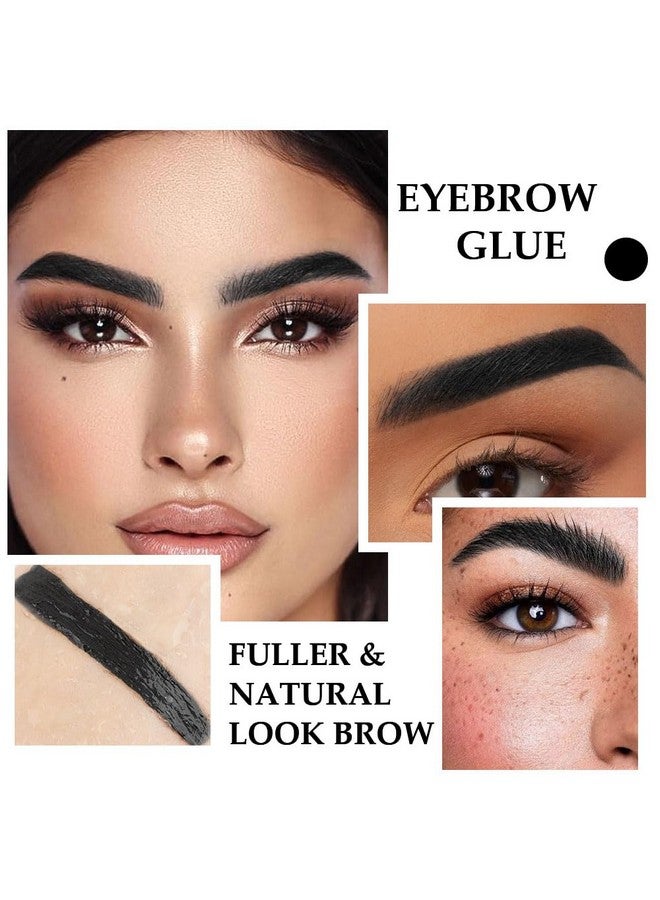 Tinted Thickening Brow Mascarabrow Fast Sculptwaterproof Transferproof Brush To Fill In Eyebrows And Cover Gray Hairs Cruelty Free Light Medium Brown (2Pcs 08 Black)