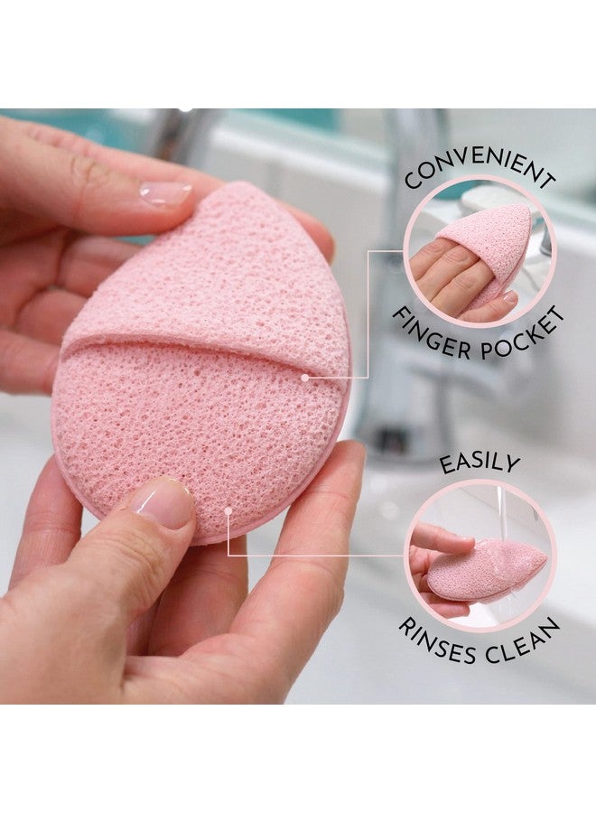 Face Sponges For Cleansing Exfoliating Face Scrubber And Reusable Makeup Remover Blue And Pink 2 Pack