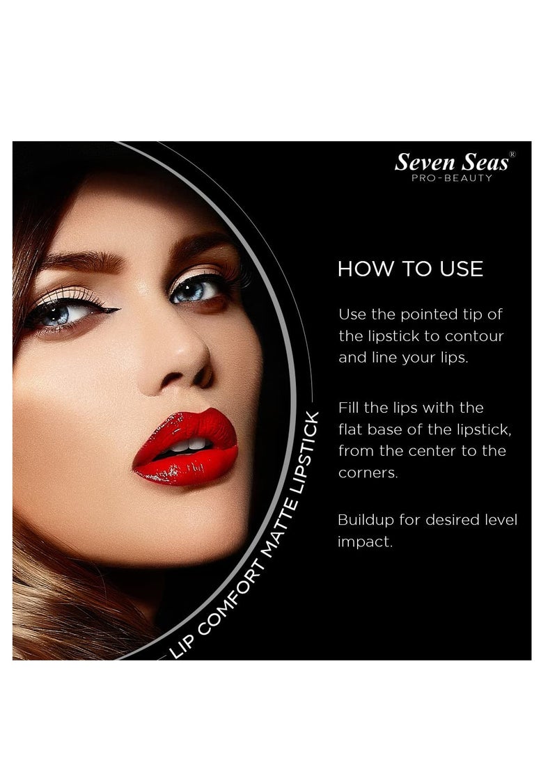 Seven Seas Cosmetics Makeup 4g Matte Lipstick Non Transfer  proff Combo Set of 2 Color orange l pink