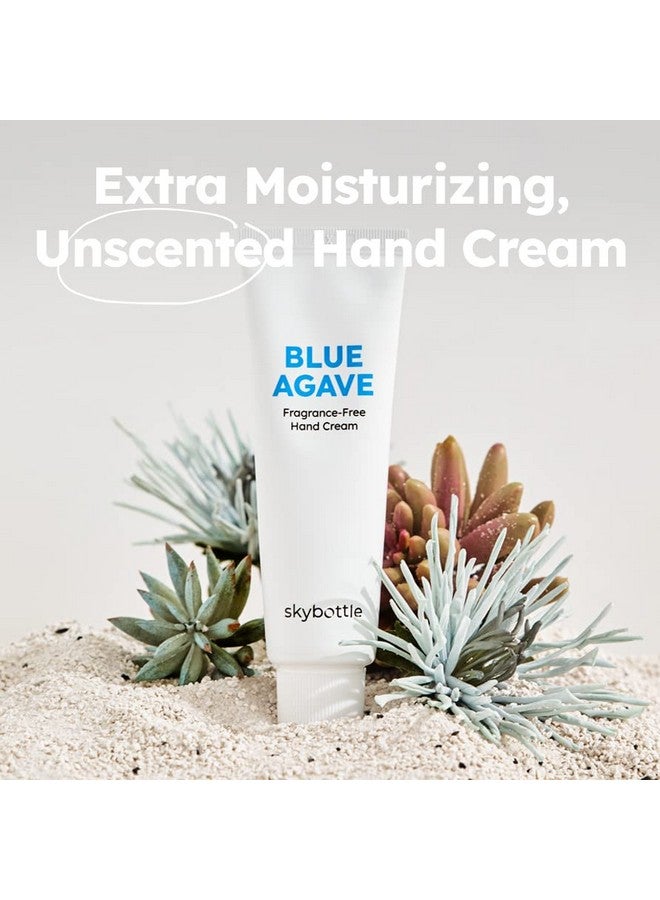 Unscented Blue Agave Hand Cream Extra Hydrating Lotion Vegan Certified Shea Butter Fast Absorbing For Dry Cracked Hands 1.7 Fl. Oz