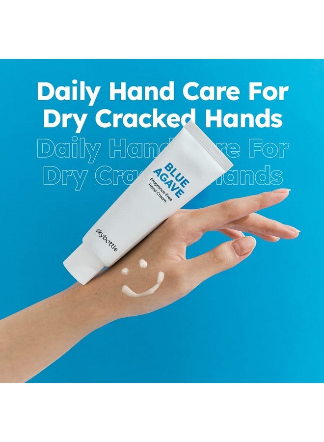 Unscented Blue Agave Hand Cream Extra Hydrating Lotion Vegan Certified Shea Butter Fast Absorbing For Dry Cracked Hands 1.7 Fl. Oz