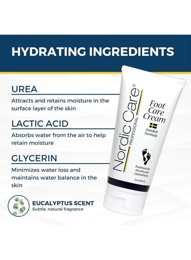 Foot Care Cream Repairs And Hydrates Dry And Cracked Heels 10% Urea Cream Treats Severely Dry Feet Cracked Heels & Callus Removal Hypoallergenic & Lanolinfree 6 Oz (Pack Of 6)