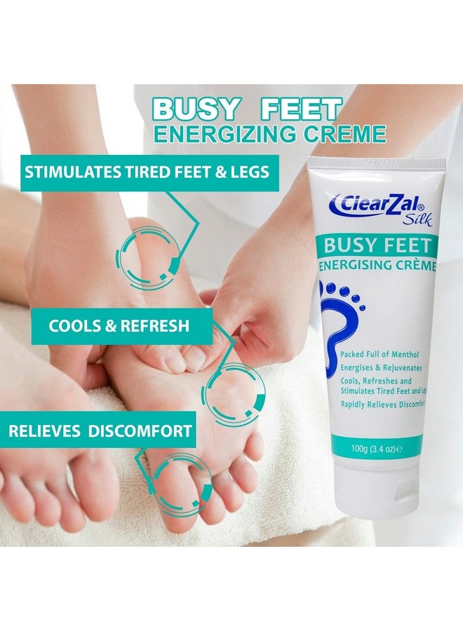 Busy Feet Cooling Energizing Foot Cream Packed With Menthol For Pain Relief For Tired Achy Feet Refreshes And Rejuvenates Helps To Provide Relief From Neuropathy 3.4 Ounce Tube