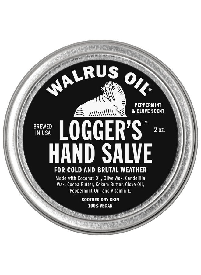 Logger'S Hand Salve Cream 2Oz 100% Vegan Made With Olive Wax Kokum Butter Coconut Oil And More. Peppermint And Clove Scent.