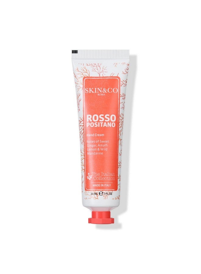 Rosso Positano Hand Cream Notes Of Sweet Ginger Amalfi Lemon And Wild Mandarin Made In Italy