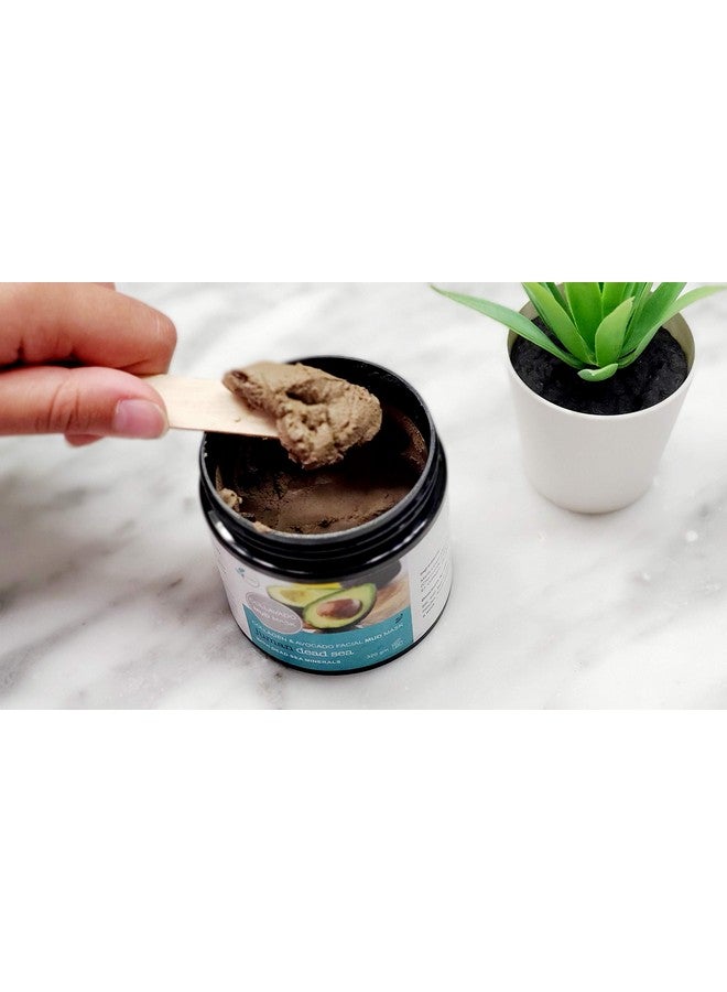 All Natural Juman Dead Sea Mud Mask Infused With Avocado & Dead Sea Minerals 11.9 Oz. Minimizes Pores. Tone Skin. Reduces Excess Of Oils. Exfoliate.