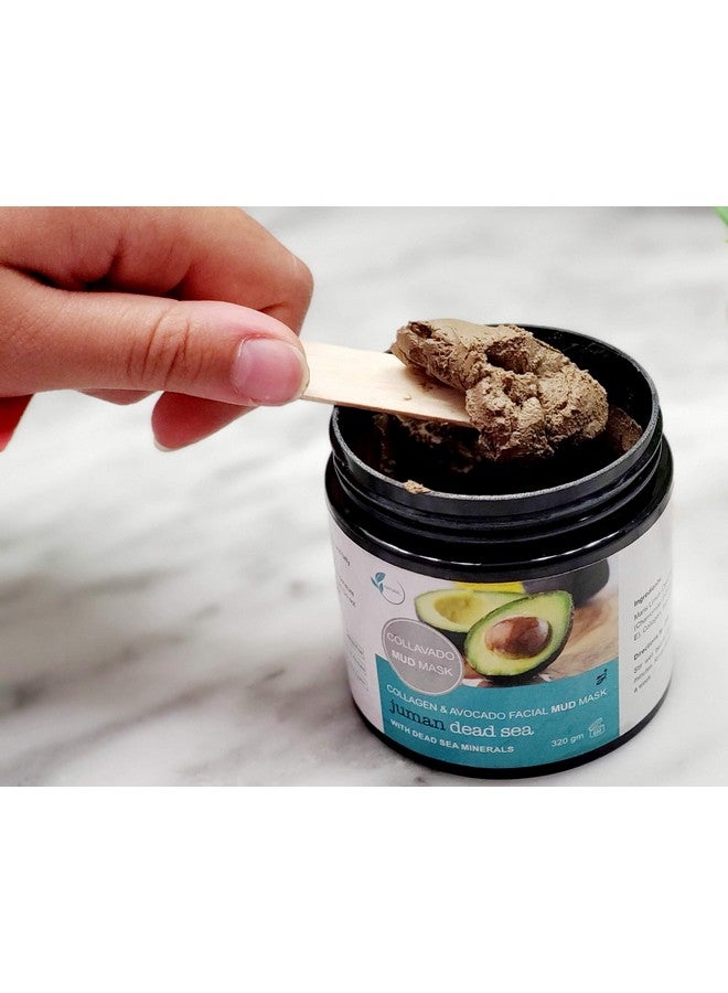 All Natural Juman Dead Sea Mud Mask Infused With Avocado & Dead Sea Minerals 11.9 Oz. Minimizes Pores. Tone Skin. Reduces Excess Of Oils. Exfoliate.