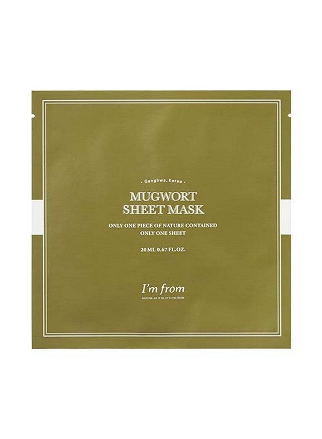 Mugwort Sheet Mask 91.45% Pure Mugwort Extract Calming 10 Masks