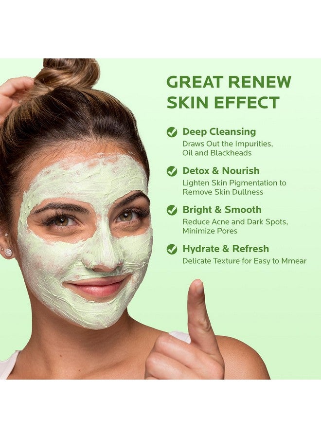 Superfood Clay Face Mask Deep Cleansing Mask For Controlling Oil & Blackhead Removal Pore Cleansing Antioxidant Antiaging Hydrating Facial Mask Vegan Skincare 5.29 Oz
