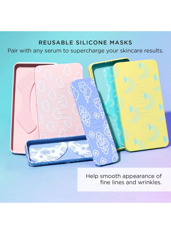 Beauty Reusable Smile Line Mask 100% Silicone Vacuum Seal & Lifting Effect Minimize Fine Lines + Wrinkles Pair With Serum Storage Tin Included Vegan + Cruelty Free