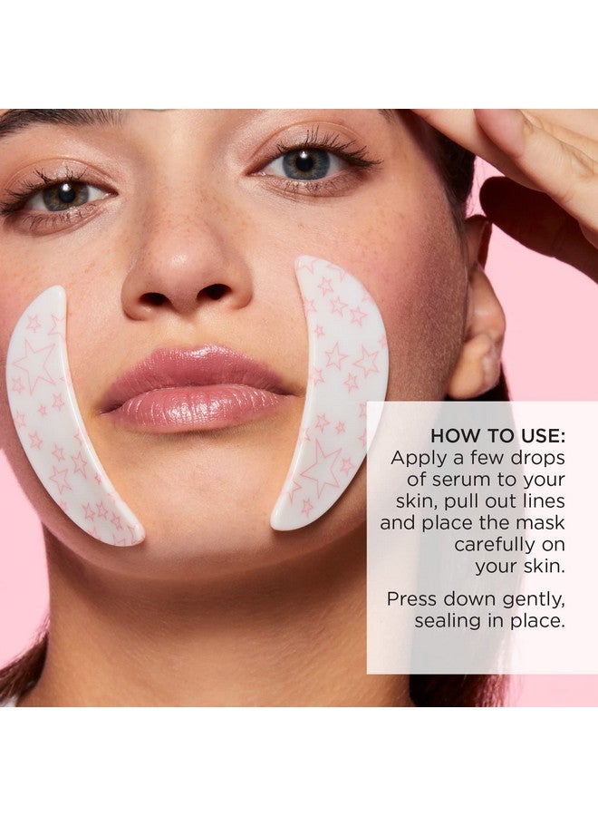 Beauty Reusable Smile Line Mask 100% Silicone Vacuum Seal & Lifting Effect Minimize Fine Lines + Wrinkles Pair With Serum Storage Tin Included Vegan + Cruelty Free