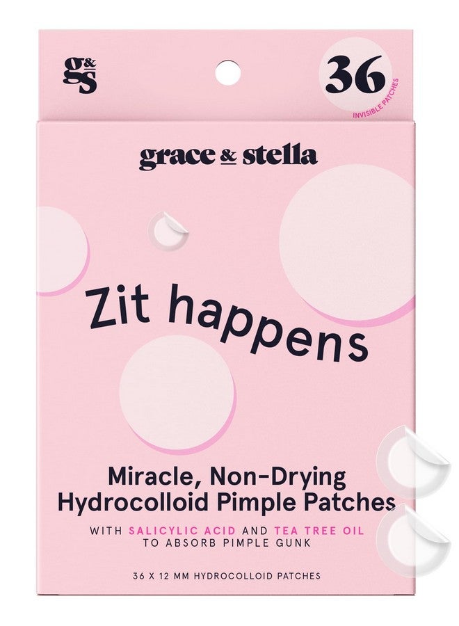 Pimple Patches For Face (Round 36 Count) Hydrocolloid Acne Patches For Face Vegan Crueltyfree Zit Patches For Face Blemish Patches Pimple Stickers Zit Stickers…