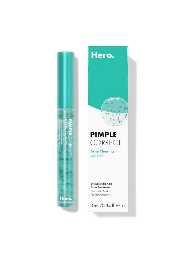 Pimple Correct Acne Clearing Gel Pen From Hero Cosmetics Maximum Strength 2% Salicylic Acid Nondrying Formula For Early Stage And Emerging Pimples (1 Count)