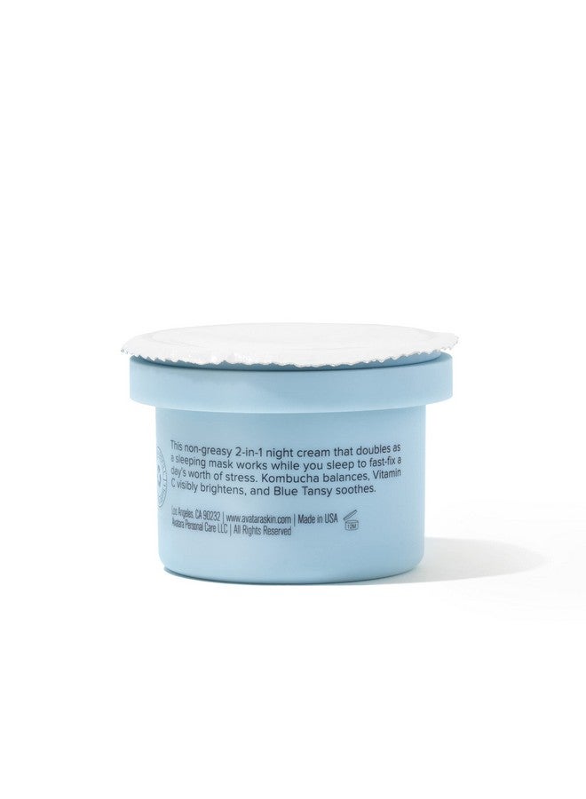 Kombucha The Moon Dream Night Cream Balancing Face Moisturizer With Niacinamide Blue Tansy Oil And Vitamin C 2In1 Moisturizer Face Cream And Overnight Face Mask 1.69 Fl. Oz.