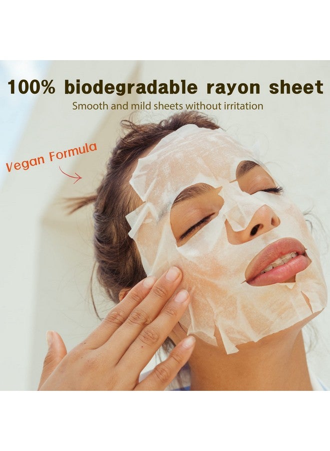 Vegan Facial Sheet Masks Trio (12 Packs) Face Masks Skincare For Dry Dehydrated And Dull Skin