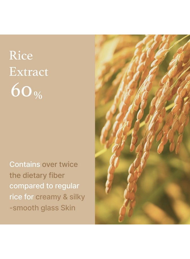 Rice Sheet Mask Pack Of 5 60% Korean Rice Face Mask Creamy Hydration For Dry Combination Skin Moist Milky Essence Biodegradable Vegan Hypoallergenic 20Ml