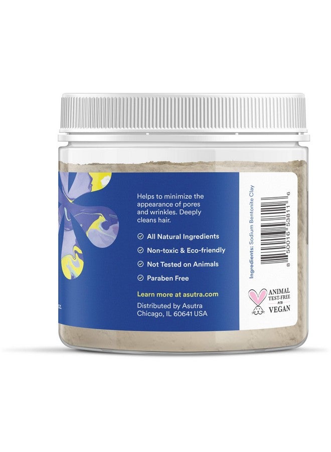 Indian Healing Clay Mask 1 Lb For Skin & Hair Care Detoxify Soften & Brighten Complexion Antiblemish Acne Treatment Antiaging Properties Unscented Sodium Bentonite Clay