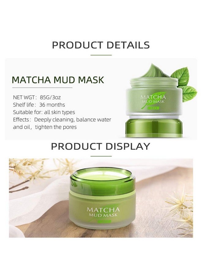 Face Nutrition Matcha Mud Facial Cleanser Mask Cream For Anti Acne Deep Cleaning Oilcontrol Moisturizing Blackhead Remover (Face Matcha Mud)