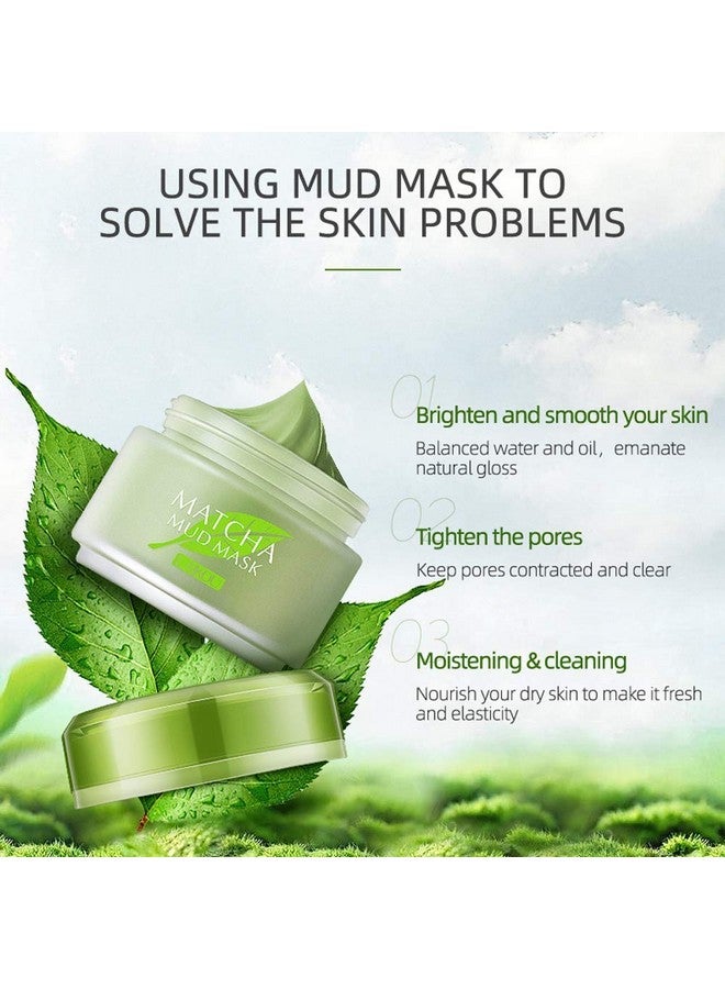 Face Nutrition Matcha Mud Facial Cleanser Mask Cream For Anti Acne Deep Cleaning Oilcontrol Moisturizing Blackhead Remover (Face Matcha Mud)