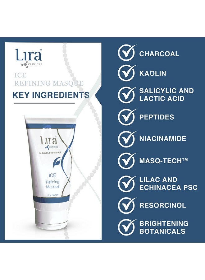 Ice Refining Masque Acne & Oil Control Kaolin Clay Mask With Niacinamide & Salicylic Acid Calm Skin & Refine Pores With Collagen Peptides & Plant Stem Cells 2 Fl Oz