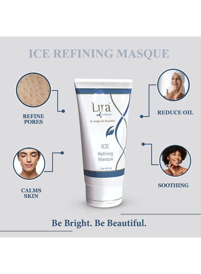 Ice Refining Masque Acne & Oil Control Kaolin Clay Mask With Niacinamide & Salicylic Acid Calm Skin & Refine Pores With Collagen Peptides & Plant Stem Cells 2 Fl Oz