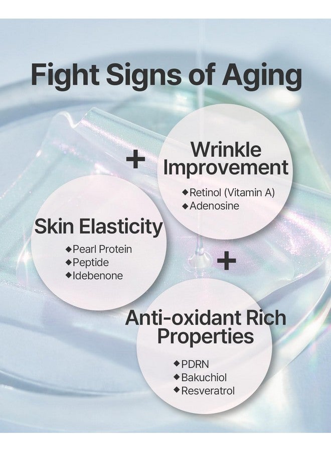 Aura Quartz Hydrogel Lip Mask 5Ea Moisturizing Lip Mask With Retinol Peptide Collagen Pdrn Bakuchiol Antiaging Lip Care For Dry Lips Reduces Laugh Lines Smooth And Plump Lips