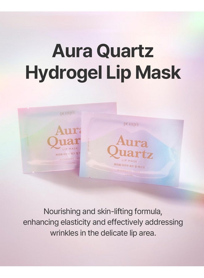 Aura Quartz Hydrogel Lip Mask 5Ea Moisturizing Lip Mask With Retinol Peptide Collagen Pdrn Bakuchiol Antiaging Lip Care For Dry Lips Reduces Laugh Lines Smooth And Plump Lips