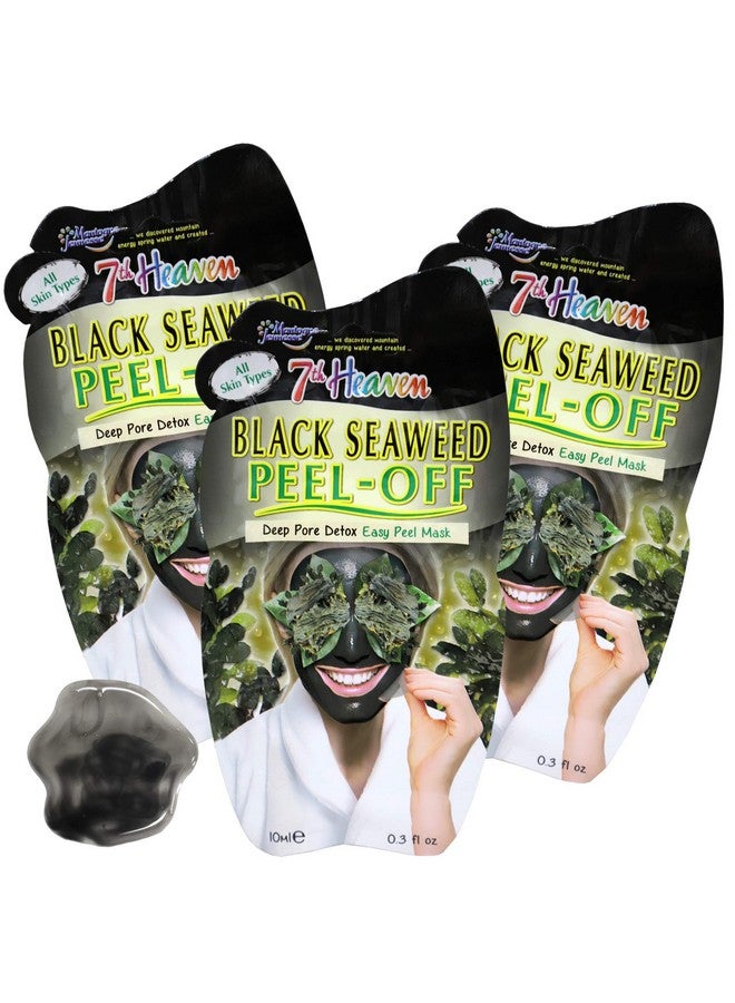 Seaweed Easy Peeloff Face Mask With Seaweed Detox Face Pores For All Skin Types 3Pack Of 0.3 Fl Oz Each 3 Sachets