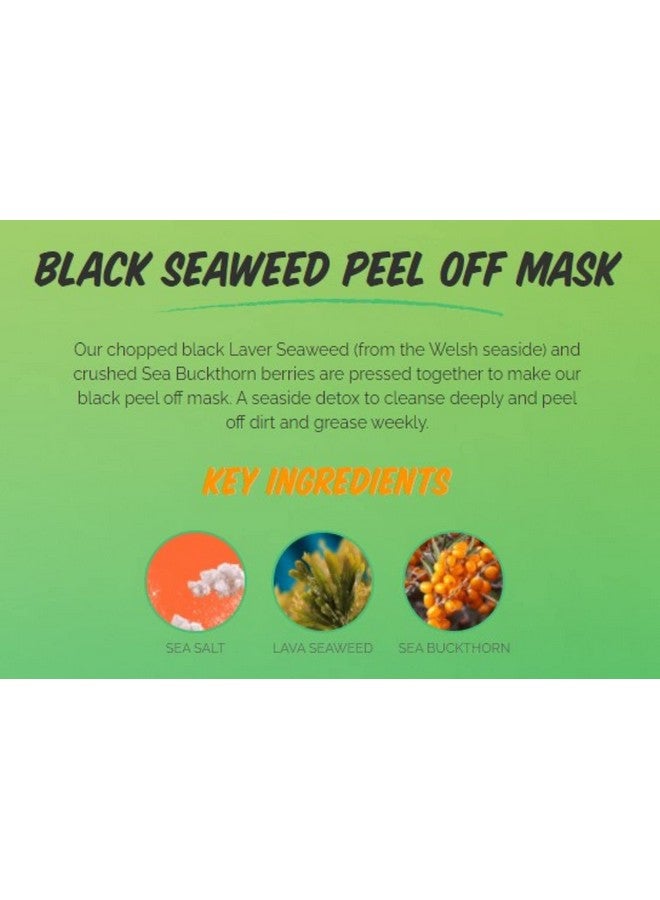Seaweed Easy Peeloff Face Mask With Seaweed Detox Face Pores For All Skin Types 3Pack Of 0.3 Fl Oz Each 3 Sachets
