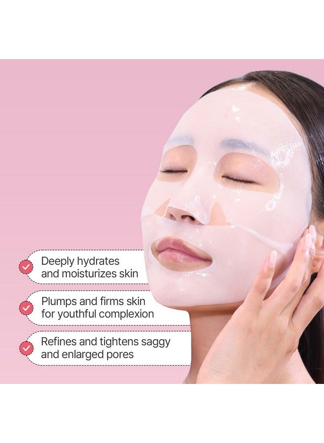 Cellmazing Low Molecular Collagen Firming Gel Facial Sheet Mask 4 Sheets Wrinkle Improvement Benefits Minimize Pores & Wrinkles Intense Hydration Cruelty Free