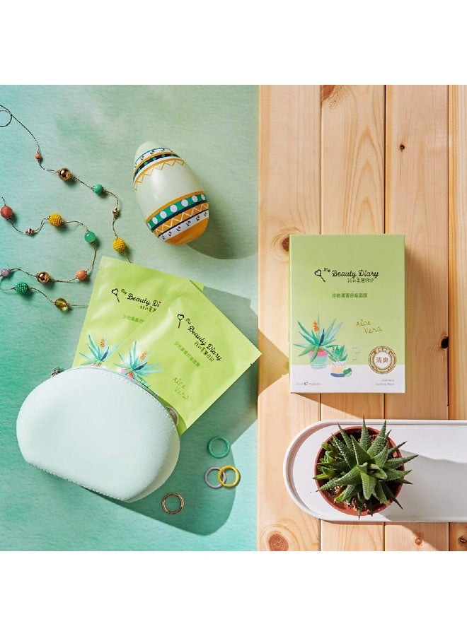 Aloe Vera Soothing Facial Mask Hydrating And Soothing Refreshing Water Serum Face Sheet Mask For Quick Absorption And Natural Look (8 Combo Pack)