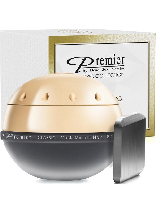 Premier Dead Sea Classic Original Miracle Noir Mask Age Defying Detoxifying Hydrating Nourishing Exfoliating Anti Oxidant All In One Best Mask 2.04 Fl Oz.