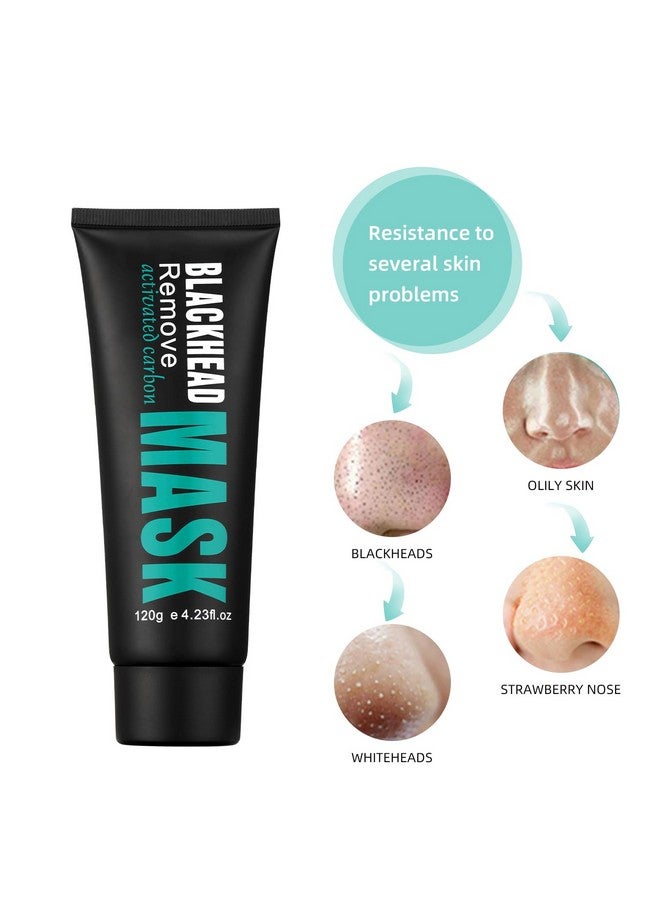 Blackhead Remover Maskactivated Charcoal Peel Off Maskdeep Cleansing Mask With Brush Pimple Extractorsblackhead Mask For Cleansingpore Minimizinggentle Exfoliatingfor All Skin Typesoily Skin