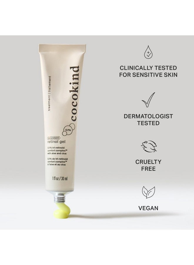 Beginner Retinol Gel 0.1% Improve The Appearance Of Fine Lines And Uneven Texture Without Irritation Aloe And Cica To Prevent Dryness 1 Fl Oz