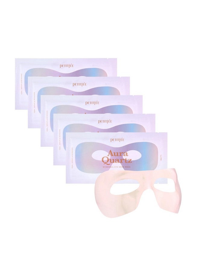 Aura Quartz Hydrogel Eye Zone Mask 5Ea (9G*5) Lavender Eye Mask For Entire Eye Area Instant Cooling Eye Puffiness Morning Quick Eye Care Rejuvenating Tired Eye Area Brighten Under Eye