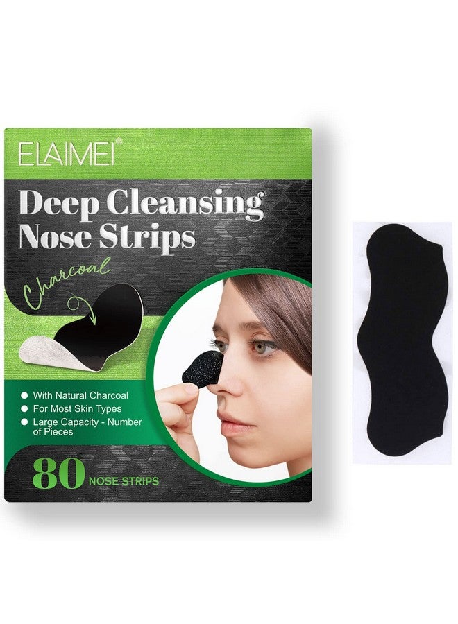 Charcoal Blackhead Removal Pore Strips 80 Count Unisex For All Skin Types