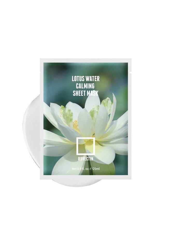 ] Clean Lotus Water Calming Sheet Mask Packed With Lotus Flower Extract For Soothing And Long Lasting Hydration (5 Count)