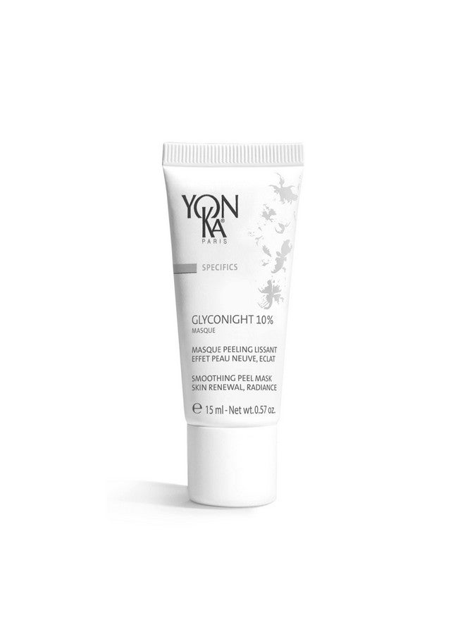 Yonka Glyconight 10% Peel Masque Travel Size (15Ml/0.57Oz) Antiaging Face Mask Skin Renewal For Wrinkles And Pore Reduction With Glycolic Acid