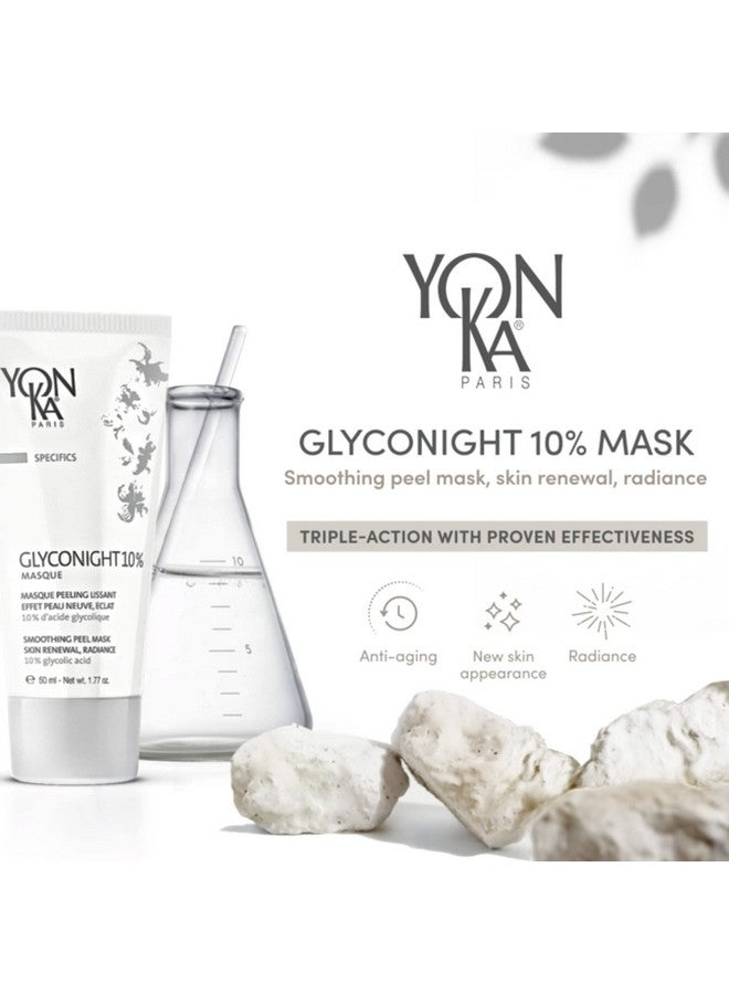 Yonka Glyconight 10% Peel Masque Travel Size (15Ml/0.57Oz) Antiaging Face Mask Skin Renewal For Wrinkles And Pore Reduction With Glycolic Acid