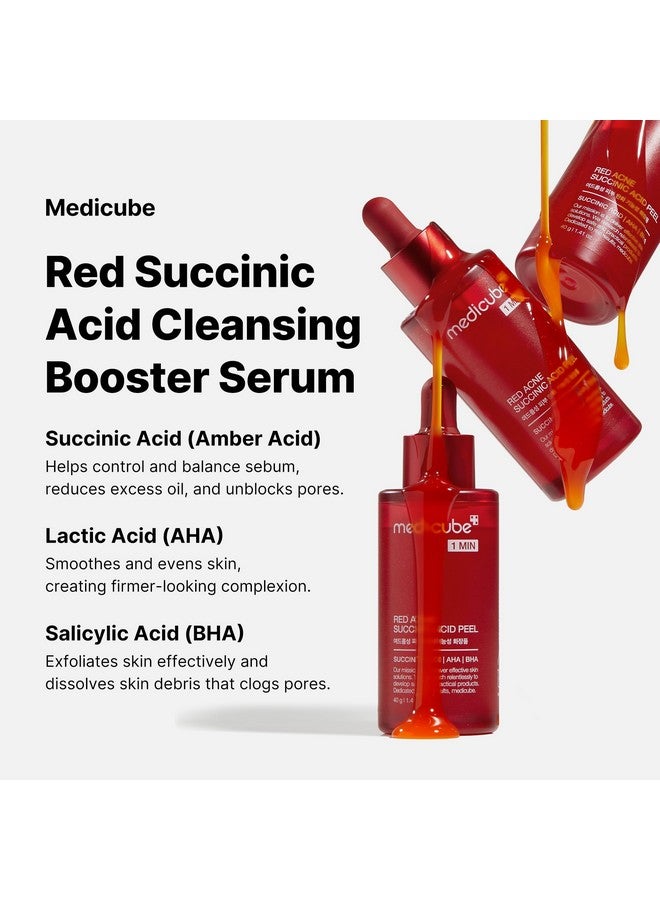 21% Acid Washoff Exfoliant (Aha+Bha+Succinic Acid) Red Line'S 1 Minute Peeling Solution For Acneprone Skin Nonirritating But Effective Korean Skincare (1.41Fl.Oz.)