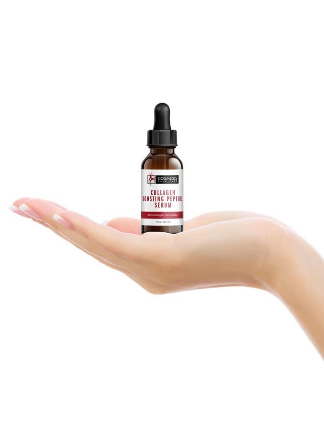 Collagen Boosting Peptide Serum Synthesizes All Major Collagen Types Improves Firmness Smoothness & Reduces Wrinkles 1 Oz. Cosmesis