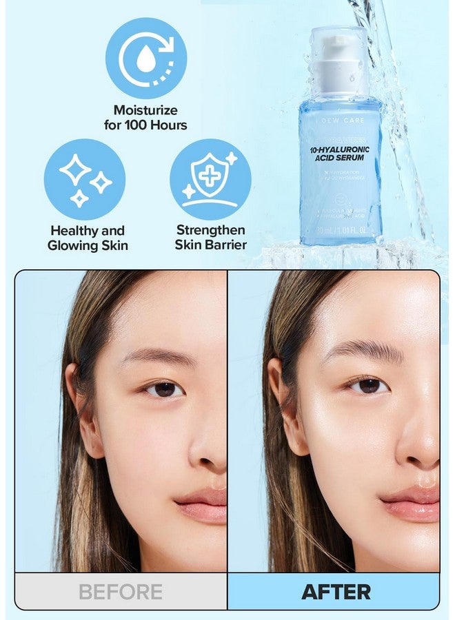 Hydra Vibes 10Hyaluronic Acid Serum Hyaluronic Acid Watergel Serum Jeju Hydrangea Moisturizing Glass Skin Korean Skin Care Vegan Crueltyfree 30Ml 1.01 Fl. Oz.