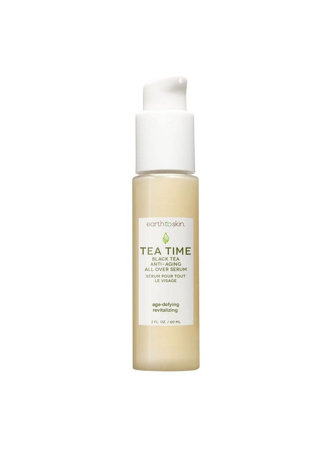 Tea Time Black Tea Antiaging All Over Serum With Kombucha Firm & Hydrate For Face Neck & Eye Area (2.0 Fl Oz)