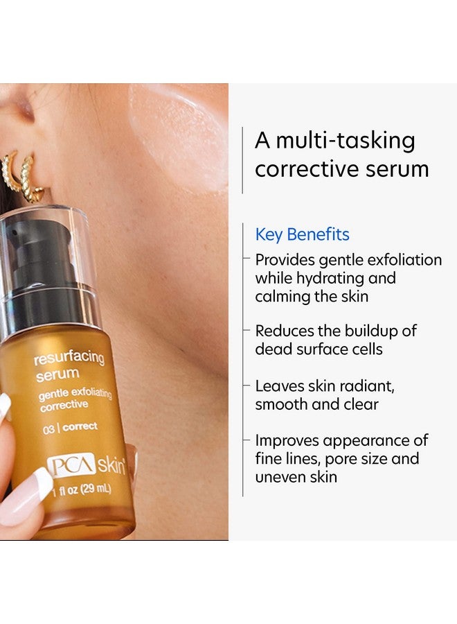 Resurfacing Serum Gentle Exfoliating Facial Corrective With Lactic & Glycolic Acid For Bright Even Skin (1 Fl Oz)