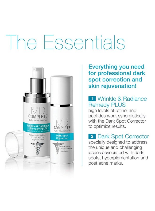 Md Complete Dark Spot Duo Professional Dermatologist Skin Rejuvenation Including Dark Spot Corrector 1.0 Fl Oz And Wrinkle & Radiance Remedy Plus 1.0 Fl Oz Set Of Two