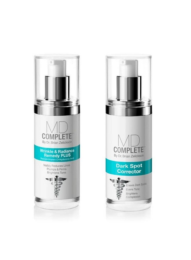 Md Complete Dark Spot Duo Professional Dermatologist Skin Rejuvenation Including Dark Spot Corrector 1.0 Fl Oz And Wrinkle & Radiance Remedy Plus 1.0 Fl Oz Set Of Two
