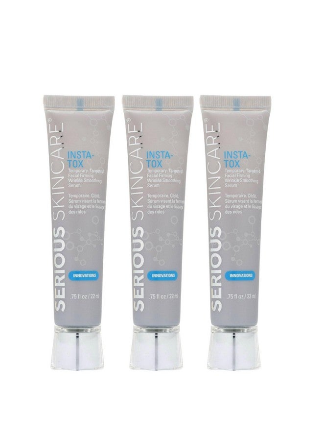 Instatox Instant Wrinkle Smoothing Serum Trio Improves Appearance Of Fine Lines & Wrinkles Temporarily Tightens Skin Instant Line Filler Three .75 Oz. Tubes (3Pack)