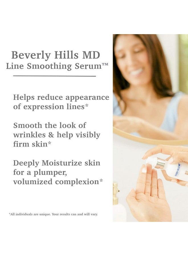 Line Smoothing Serum Reduce Deep Wrinkles & Smooth Skin Antiaging Serum For Firming And Hydrating Face Correct Fine Lines W/Antioxidants Peptides Ginkgo Bilboa Extract & Aloe