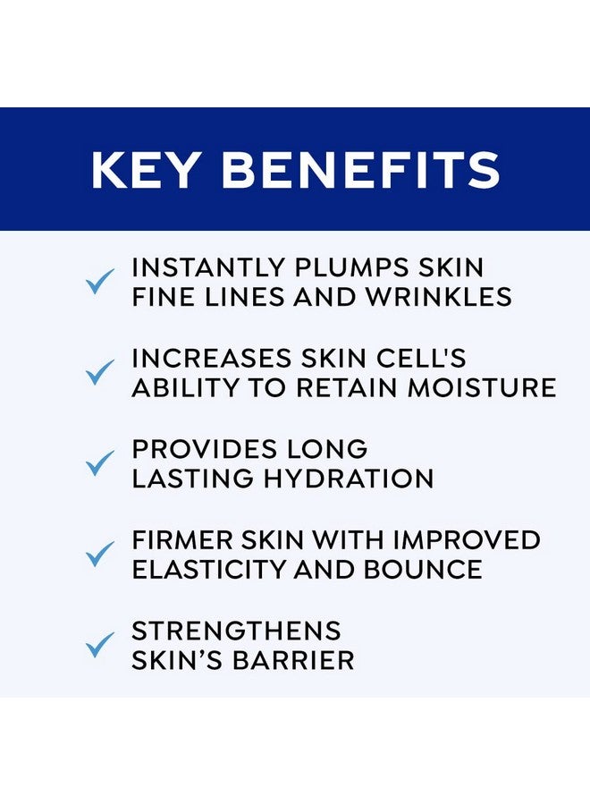 Hydraplump Hyaluronic Acid Serum 2.5% Lightweight Face Serum Deep Hydration For Aging Dry Skin And Healthy Glow 1.0 Fl Oz